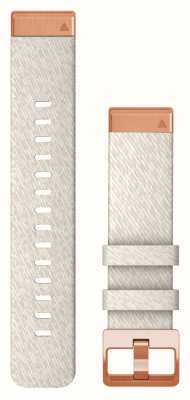 Garmin Quickfit 20 mm band alleen crème gemêleerd nylon met roze go 010-13102-09