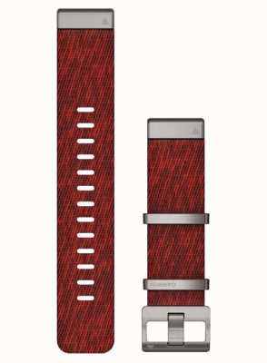 Garmin Quickfit 22 mm band alleen, jacquard geweven nylon band alleen rood 010-12738-22