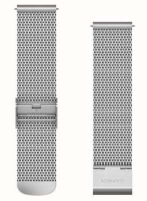 Garmin Snelspanband (20 mm) zilveren milanese / zilveren hardware - alleen band 010-12924-23