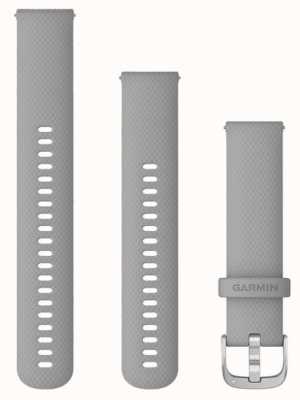 Garmin Alleen snelspanband, poedergrijze siliconen band alleen met zilveren hardware 010-12924-00
