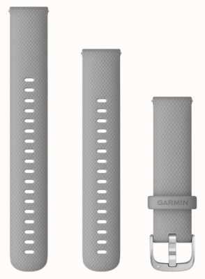 Garmin Alleen snelspanband (18 mm), poedergrijs met zilveren hardware 010-12932-00