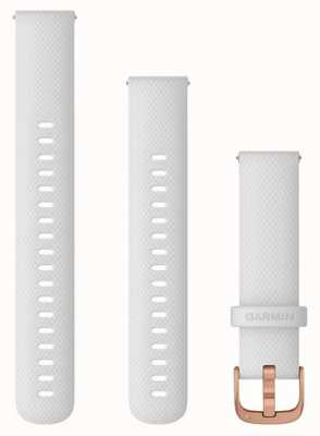 Garmin Alleen snelspanband (18 mm), wit met roségouden hardware 010-12932-02