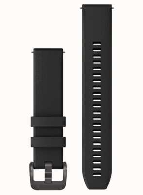Garmin Snelspanband (20 mm) zwarte siliconen / gunmetal hardware - alleen band 010-13114-00