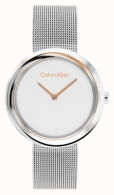 Calvin Klein Dames zilveren wijzerplaat | armband van roestvrij staal 25200011