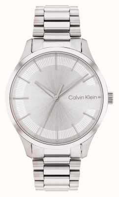 Calvin Klein Zilveren sunray wijzerplaat | roestvrijstalen armband 25200041