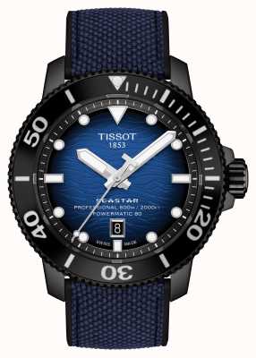 Tissot Seastar 2000 | powermatic 80 | blauwe siliconen T1206073704100