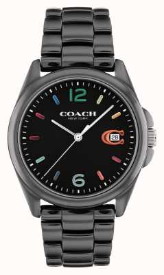 Coach Greyson dames | zwarte wijzerplaat | zwarte keramische armband 14503927