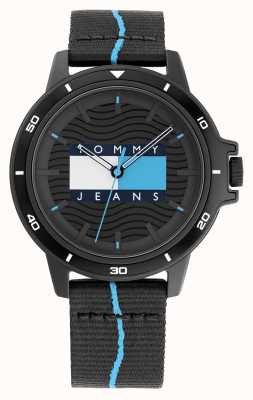 Tommy Jeans Houston 3.0 zwart/blauwe krijtstreep 1791999