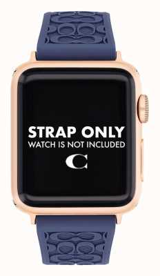 Coach Apple watch band (38/40/41mm) blauw siliconen 14700042