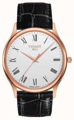 Tissot Excellent 18-karaats gouden horloge met witte wijzerplaat voor heren T9264107601300