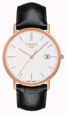Tissot Goldrun 18k roségouden horloge met witte wijzerplaat T9224107601100