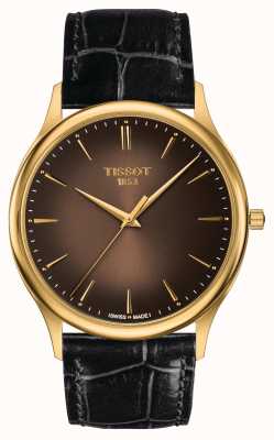 Tissot Excellence 18kt goudbruine sunray wijzerplaat T9264101629100