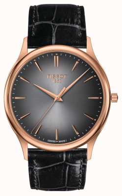 Tissot Excellence 18-karaats gouden horloge met zwarte sunray-wijzerplaat T9264107606100