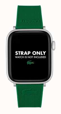 Lacoste Apple watch band (42/44/45mm) groen siliconen 2050011