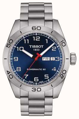 Tissot Heren | prs 516 powermatic 80 | blauwe wijzerplaat | roestvrijstalen armband T1314301104200