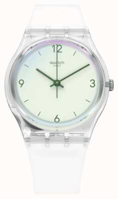 Swatch Zwanenmeer lichtgroene wijzerplaat horloge GE294