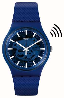 Swatch Oceaan betalen! blauwe siliconen band SVIN103-5300