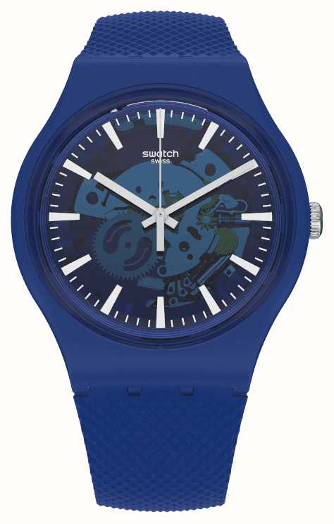 Swatch Oceaan Betalen Blauwe Siliconen Band SVIN103 5300 First