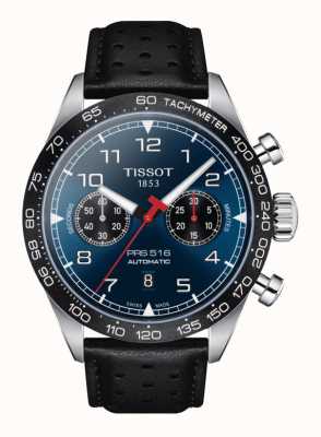 Tissot Prs 516 automatische chronograaf geperforeerde lederen band T1316271604200