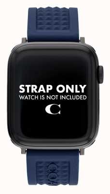 Coach Apple watch band (42/44/45mm) blauw siliconen 14700045