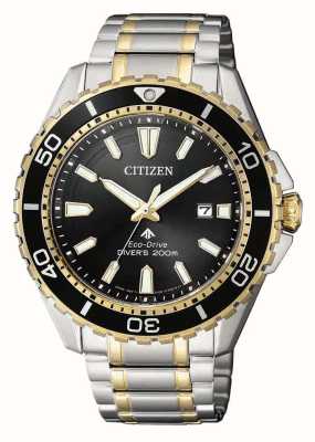 Citizen Eco-drive heren duikers waterbestendige 200m tweekleurige armband BN0194-57E