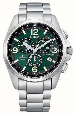Citizen Heren eco-drive chronograaf groene wijzerplaat CB5921-59X