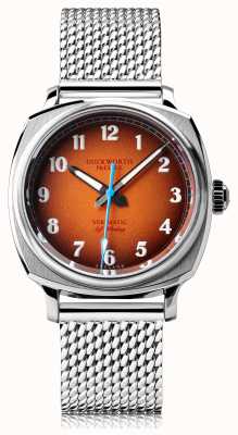 Duckworth Prestex Verimatisch | automatisch | oranje wijzerplaat | armband van roestvrij staal D891-05-ST