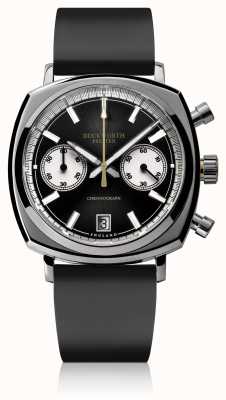 Duckworth Prestex Chrono 42 | zwarte wijzerplaat | zwarte rubberen band D550-01-AR