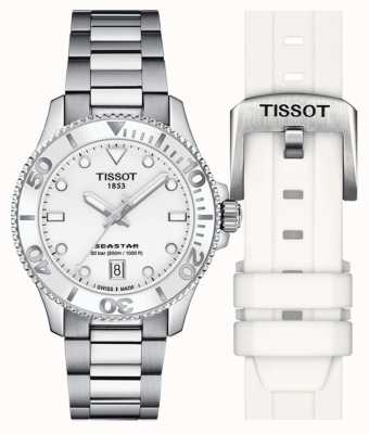Tissot Seastar 1000 | 36mm | witte wijzerplaat | roestvrij staal T1202101101100