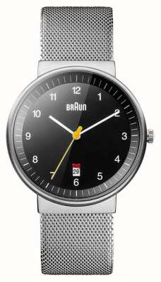 Braun Heren bn0032 klassiek horloge met mesh armband BN0032BKSLMHG