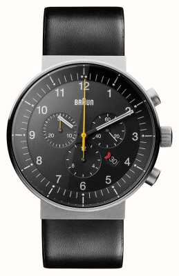Braun Heren bn0095 prestige chronograaf horloge zwarte leren band BN0095SLG