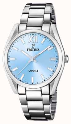 Festina Dames | blauwe wijzerplaat | roestvrijstalen armband F20622/3