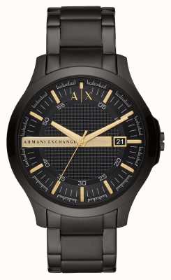 Armani Exchange Heren | zwarte wijzerplaat | zwarte roestvrijstalen armband AX2413