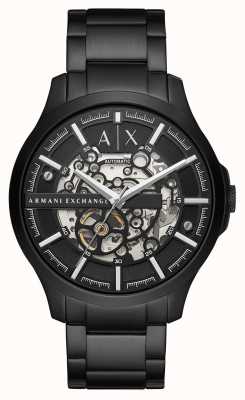 Armani Exchange Automatisch heren | zwarte wijzerplaat | zwarte roestvrijstalen armband AX2418