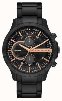 Armani Exchange Heren | zwarte chronograaf wijzerplaat | zwarte roestvrijstalen armband AX2429