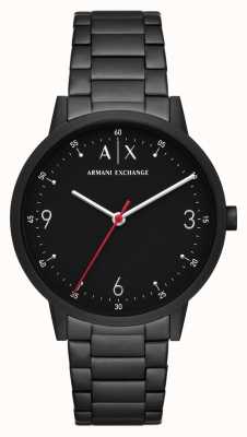 Armani Exchange Heren | zwarte wijzerplaat | zwarte roestvrijstalen armband AX2738