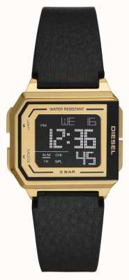 Diesel Heren digitals gehakt goudkleurig roestvrijstalen horloge DZ1996