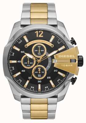 Diesel Mega chief chronograaf tweekleurig roestvrijstalen horloge DZ4581