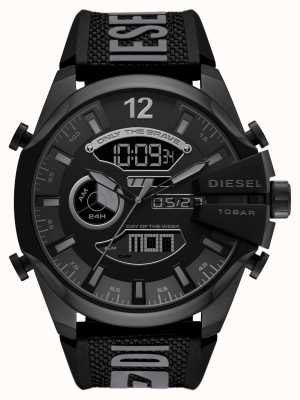 Diesel Mega chief ana-digi zwart siliconen horloge DZ4593