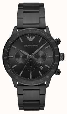 Emporio Armani Heren | zwarte chronograaf wijzerplaat | zwarte roestvrijstalen armband AR11242