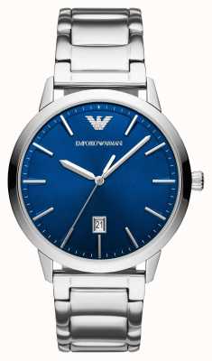 Emporio Armani Heren | blauwe wijzerplaat | roestvrijstalen armband AR11311