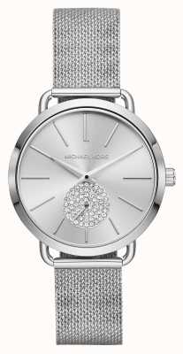 Michael Kors Portia milanese mesh armband kristal set horloge MK3843