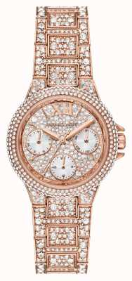 Michael Kors Camille met kristallen bezet roségoudkleurig horloge MK6997