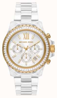 Michael Kors Everest witte en gouden kristallen bezel MK7238