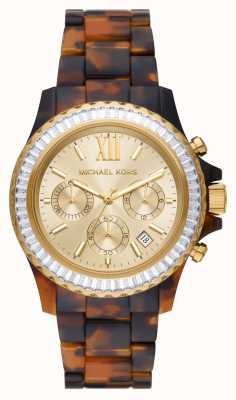 Michael Kors Everest horloge van acetaat met schildpadmotief MK7239