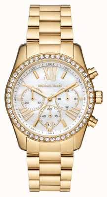 Michael Kors Lexington dames goudkleurig stalen horloge MK7241