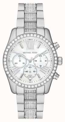Michael Kors Lexington dameshorloge met kristallen bezel en armband MK7243