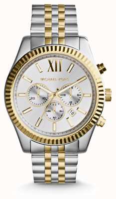 Michael Kors Lexington tweekleurig 44 mm chronograaf herenhorloge MK8344