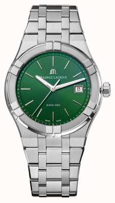 Maurice Lacroix Aikon quartz 40 mm horloge met groene wijzerplaat AI1108-SS002-630-1