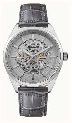 Ingersoll Het shelby grijze lederen automatische horloge I12001